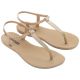 7. Ipanema Sandal Class sandały japonki damskie lekkie beżowe ze złotym