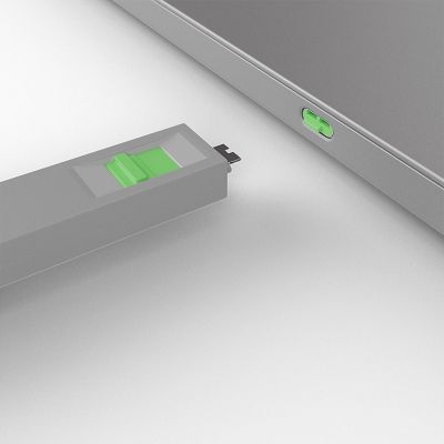 5. Lindy 40426 bloker portów Blokada portu + klucz USB Type-C Zielony 5 szt.
