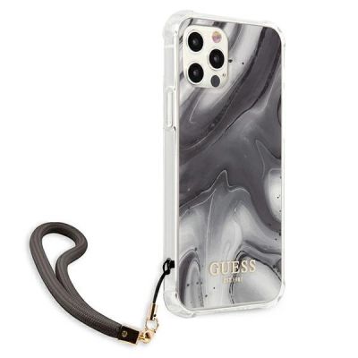 4. Etui Guess Marble Collection na iPhone 12 / iPhone 12 Pro - szare