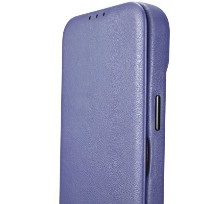 14. iCarer CE Premium Leather Folio Case skórzane etui iPhone 14 Pro Max z klapką magnetyczne MagSafe jasnofioletowy (WMI14220716-LP)