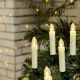 9. LAMPKI CHOINKOWE ŁAŃCUCH ŚWIETLNY ŚWIECZKI 30 LED CIEPŁY BIAŁY