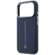 6. Etui Mercedes Leather Semi Wrap Iconic Line MagSafe na iPhone 17 Pro - granatowe