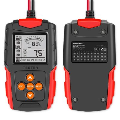 6. QOLTEC TESTER AKUMULATORA Z WYŚWIETLACZEM LCD |12V | 24V | 3AH-200AH