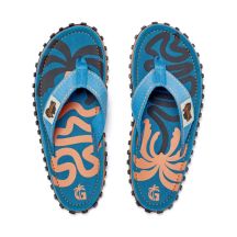 Gumbies japonki unisex ISLANDER FLIP-FLOP BLUE PALMETTO