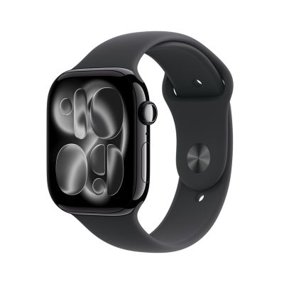 Zegarek Apple Watch Series 11 (2025) GPS 46mm Jet Black Aluminiowa koperta ze sportowym paskiem M/L