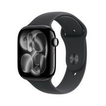 Zegarek Apple Watch Series 11 (2025) GPS 46mm Jet Black Aluminiowa koperta ze sportowym paskiem M/L
