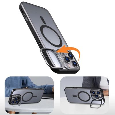 2. Etui Tech-Protect MagStand MagSafe z podstawką na iPhone 16 Pro - półprzezroczyste