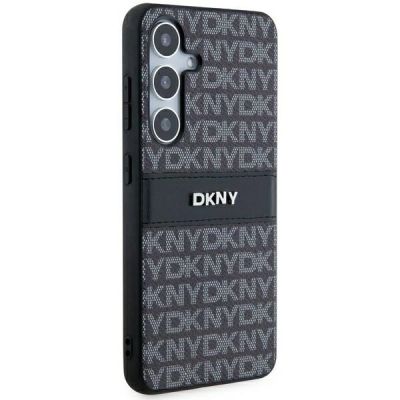 3. Etui DKNY Leather Mono Stripe & Metal Logo na Samsung Galaxy S24 - czarne