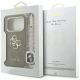 9. Etui Guess 4G Strap 4G Classic Logo Metal Trims na iPhone 18 Pro / 17 Pro-  brązowe