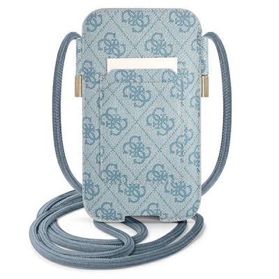 2. Torebka Guess 4G Stripe 6.1'' - niebieska