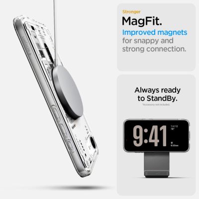 12. Etui Spigen Ultra Hybrid MagSafe na iPhone 16e / 17e Neo One - przezroczyste