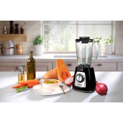 13. Blender TEFAL BL438831 BlendForce Tabletop, 800 W, materiał dzbanka: plastik, pojemność dzbanka: 1,25 L, kruszenie lodu, kolor: czarny