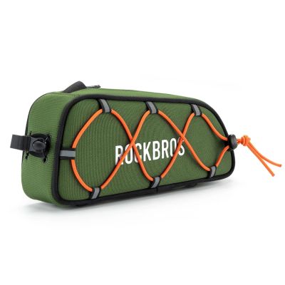 2. Torba rowerowa Rockbros TL004 ROAD TO SKY 0,7 l na ramę wodoodporna - zielona