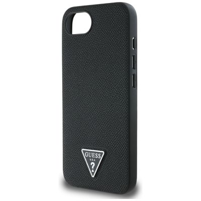 6. Etui Guess Grained Triangle MagSafe na iPhone 16e - czarne