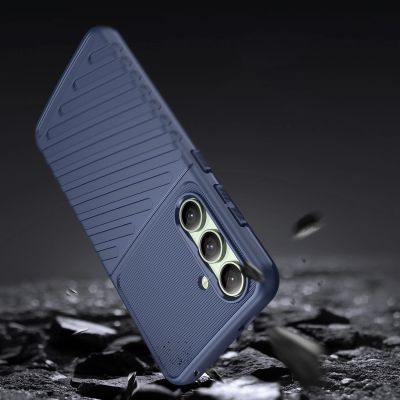 4. Thunder Case etui do Samsung Galaxy S24 FE silikonowy pancerny pokrowiec - niebieskie