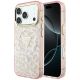 Etui Guess IML Leopard Glitter Triangle Logo MagSafe na iPhone 17 Pro / 18 Pro - różowe
