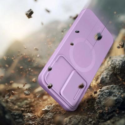 6. Etui Tech-Protect Kevlar Aura MagSafe na Samsung Galaxy A57 - fioletowe