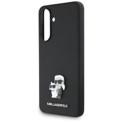5. Etui Karl Lagerfeld Saffiano w/ K&C Metal Logo na Samsung Galaxy A56 - czarne