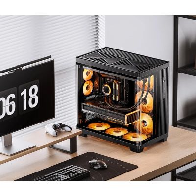 2. Jonsbo TK-4 Gehäuse, Midi-Tower, ATX, Tempered Glass - schwarz