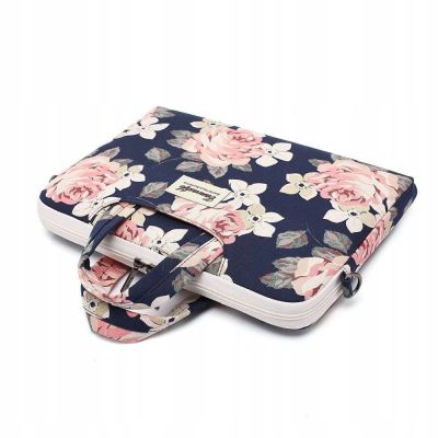 6. Torba Canvaslife Briefcase na laptopa 15-16'' - biało-różowa