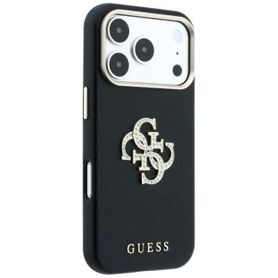4. Etui Guess Smooth & Big Strass Logo na iPhone 18 Pro / 17 Pro - czarne