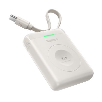 2. Powerbank Baseus EnerFill FW11 5W do Apple Watch z wbudowanym kablem - biały