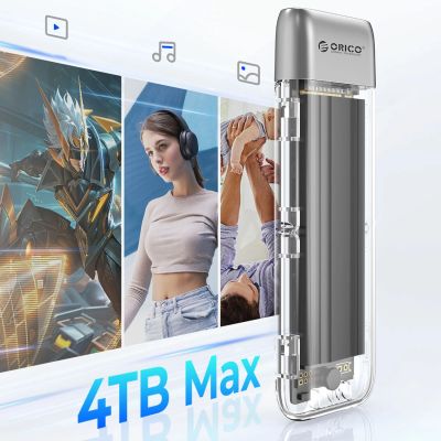 8. Kieszeń dyskowa Orico TXM2-C3 M.2 NVME USB-C 3.2 10Gb/s - szara