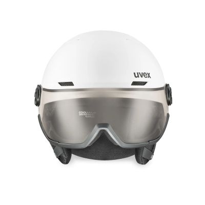 4. Kask narciarski UVEX Wanted Visor pro V white matt