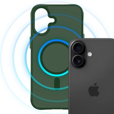 3. Etui 3mk Smoke MagCase na iPhone 16 - zielone-półprzezroczyste
