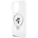 6. Etui Karl Lagerfeld Ring Stand Karl&Choupettte MagSafe na iPhone 15 Pro Max 6.7" - białe