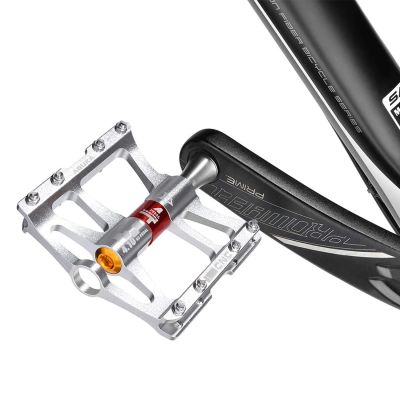 6. Pedały rowerowe Rockbros JT410 4.10 4 łożyska - srebrne