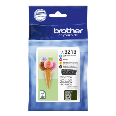 4. Tusze Brother LC-3213VAL black Cyan Magenta Yellow
