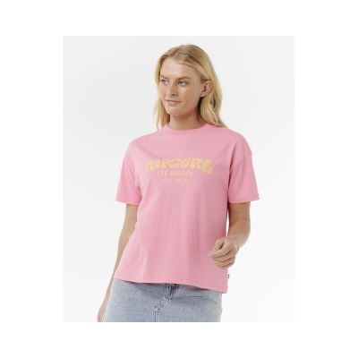 5. Koszulka RIP CURL SURF PUFF RELAXED TEE różowa