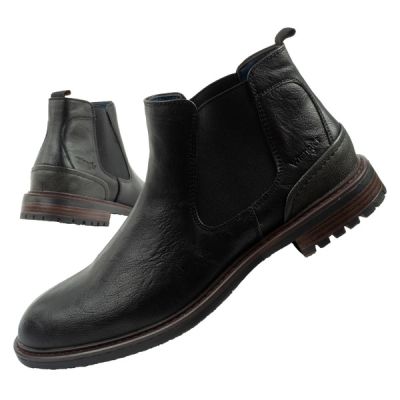 Wrangler Randy buty męskie sztyblety botki eleganckie modne wsuwane czarne