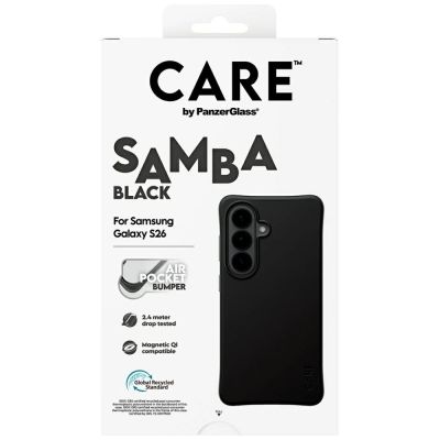 6. Etui CARE by PanzerGlass Samba Black Qi na Samsung Galaxy S26 - czarne