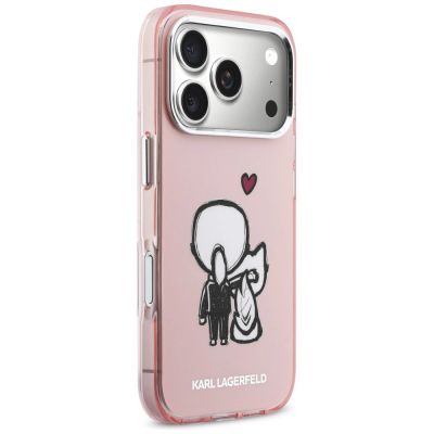 4. Etui Karl Lagerfeld Karl & Choupette Back MagSafe na iPhone 17 Pro Max - różowe
