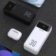 6. Powerbank Dudao K15MAX 30000mAh PD 22.5W z wbudowanymi kablami - czarny