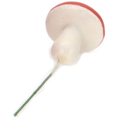 14. FIGURKA DEKORACYJNA GRZYBKI MUCHOMORKI NA DRUCIKU 9SZT