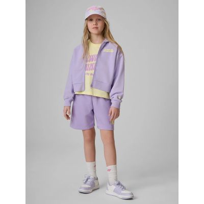 7. Bluza dresowa loose z kapturem dziewczęca 4F 4FJRSS26TSWSF2936-52S