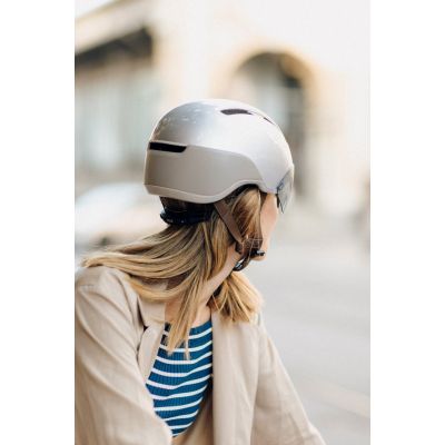 9. Kask Rowerowy HJC CALIDO PLUS Srebrny PEARL GREYISH SILVER r.M