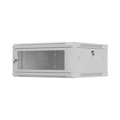 16. LANBERG SZAFA INSTALACYJNA RACK WISZĄCA 19" 4U 600X600 SZARA DRZWI PERFOROWANE (FLAT PACK)