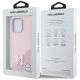 8. Etui Karl Lagerfeld Silicone Shadow Metal Initial MagSafe do iPhone 15 Pro różowy