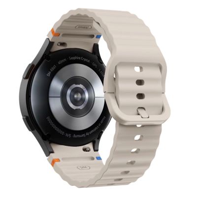 2. Pasek Tech-Protect Silicone Sport na Samsung Galaxy Watch 4 / 5 / 5 Pro / 6 / 7 / FE - beżowy