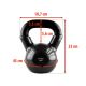 28. Kettlebell żeliwny pokryty winylem HMS KNV12 BLACK 