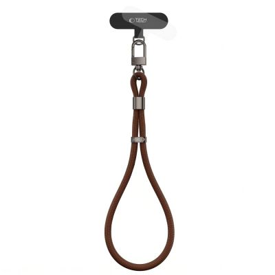 2. Smycz Tech-Protect C11S Rope Wrist Strap do telefonu - brązowa