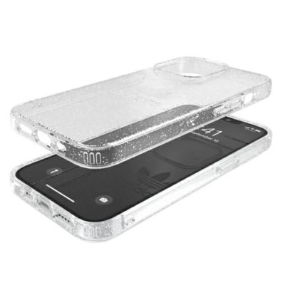 7. Etui Adidas OR Protective Clear Case Glitter na iPhone 13 Pro / iPhone 13 - przezroczysto-srebrne