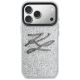 3. Etui Karl Lagerfeld IML Glitter KL Diamond Logo na iPhone 17 Pro - srebrne
