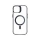 16. Etui 3mk Satin Armor MagCase z MagSafe na iPhone 15 - przezroczyste z czarną ramką