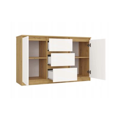 5. KOMODA 2 DRZWI 3 SZUFLADY ARTISAN/BIEL KOMPLET