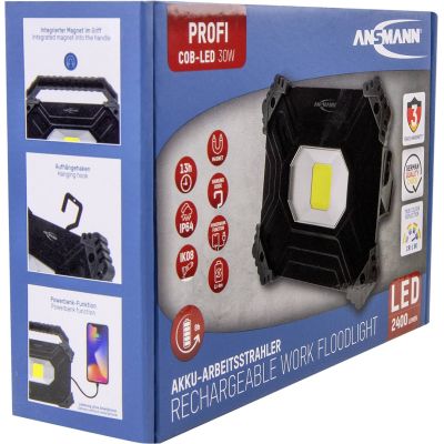 8. Lampa robocza Ansmann FL2500R, 2400 lumenów, akumulator
